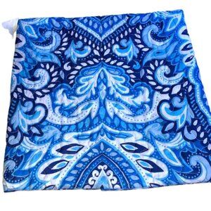 JACOBEAN PAISLEY Mediterranean Design Quilted Pillow and Cover 16 x 16 Inches